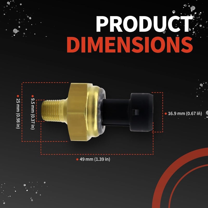 OXCANO DPFE3 EBP Exhaust Back Pressure Sensor 4C3Z-9J460-A Compatible with Ford 94-04 7.3L 6.0L Powerstroke, 7.3L 94-03 International Navistar T444E, 8.7L 7.6L 98-03 International Navistar DT530 - Image 5